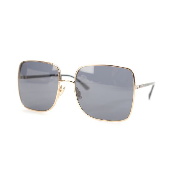 Jimmy Choo Oversized Square Aliana Sunglasses - Gold/Black - NWT - Picture 7 of 11